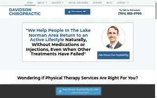Davidson Chiropractic Clinic, P.A. website