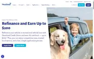Heartland Credit Union of Hays website