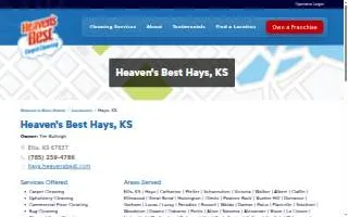Heaven's Best of Hays website