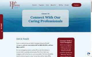 High Plains Mental Health Center website