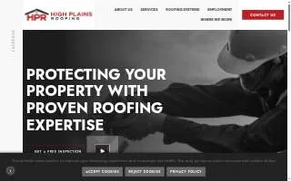 High Plains Roofing website
