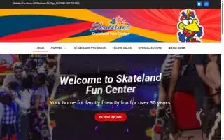 Skateland Family Fun Center website