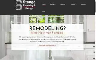 Stange Plumbing & Design website