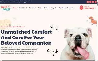 Woof Woof Pet Resort website