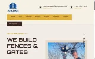Seek First Fence LLC of Junction City website