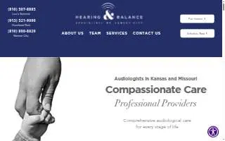 Hearing & Balance Specialists of Kansas City website