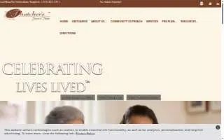 Thatcher's Funeral Home website