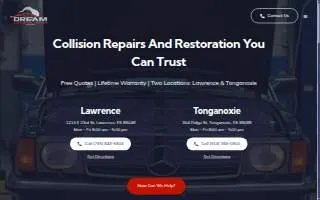 Dream Collision Repair website
