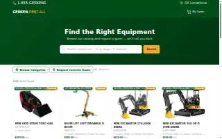 Gerken Rent-All website