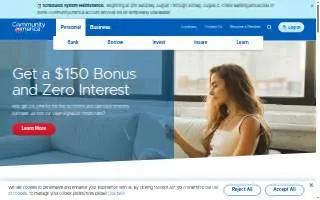CommunityAmerica Credit Union of Clayton website