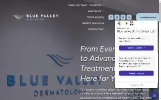 Blue Valley Dermatology - Lenexa website