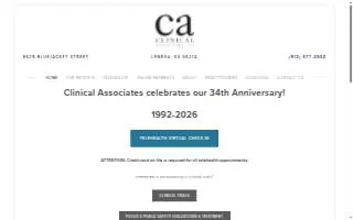Clinical Associates PA website