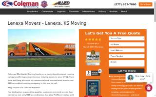 Coleman American Moving Services, Inc. of Lenexa