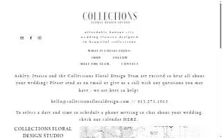 Collections Floral Design Studio website
