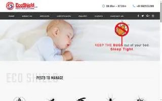 EcoShield Pest Solutions of Lenexa website