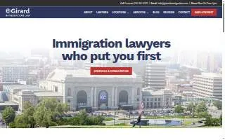 Girard Immigration Law LLC of Lenexa website