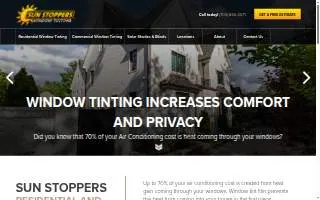 Sun Stoppers Window Tinting website