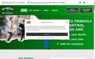 Go Green Pest Control Services website