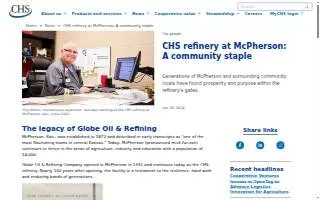 CHS Refinery at McPherson KS website