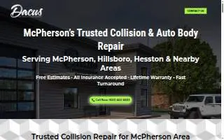 Dacus Auto Body & Collision Repair of McPherson website