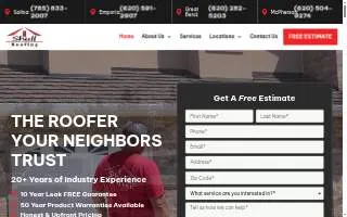Shull Roofing of McPherson website