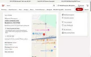 Walgreens Pharmacy of McPherson website