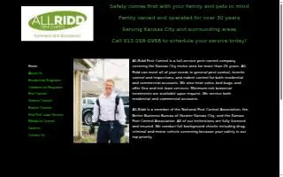 All-Ridd Pest Control website