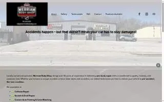 Merriam Body Shop website