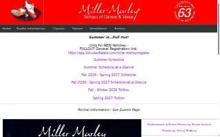 Miller Marley School of Dance & Voice website