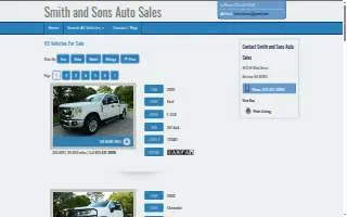 Smith And Sons Auto Sales website