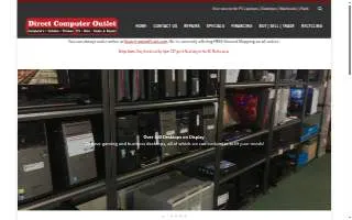 Direct Computer Outlet of Mission website