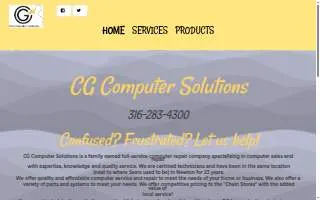 C G Computer Solutions website