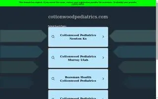 Cottonwood Pediatrics website