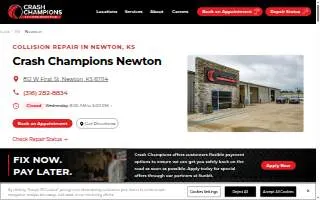 Crash Champions Collision Repair Newton website