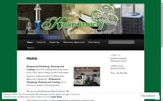 Kirkpatrick Plumbing, Heating, & Cooling website