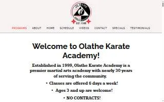 Olathe Karate Academy website
