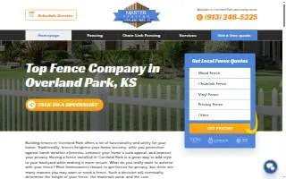 Overland Park Fencing website