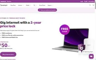 Sparklight of Parsons website