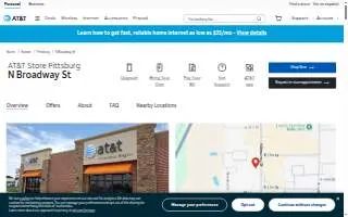 AT&T Store of Pittsburg website