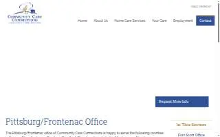Community Care Connections of Pittsburg website
