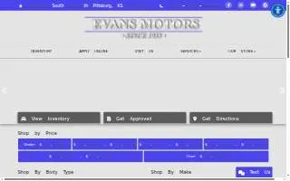 Evans Motors of Pittsburg website
