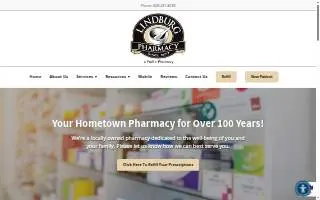 Lindburg Pharmacy website