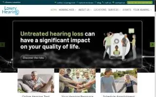 Lowry Hearing Aid Center website