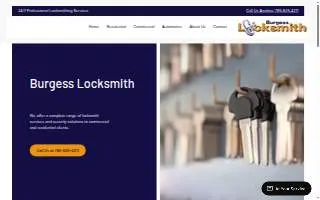Burgess Locksmith website