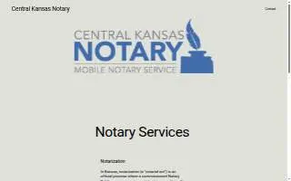 Central Kansas Notary, LLC website