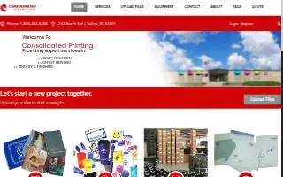 Consolidated Printing & Stationery website