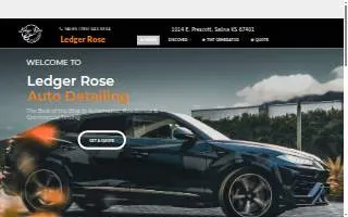 Ledger Rose Auto Detailing website
