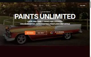 Paints Unlimited website