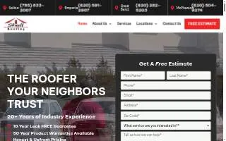 Shull Roofing of Salina website