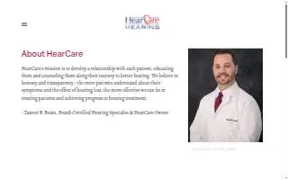 HearCare Hearing website